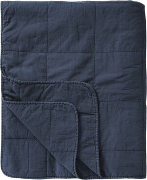 Vintage quilt sengetæppe dobbelt indigo