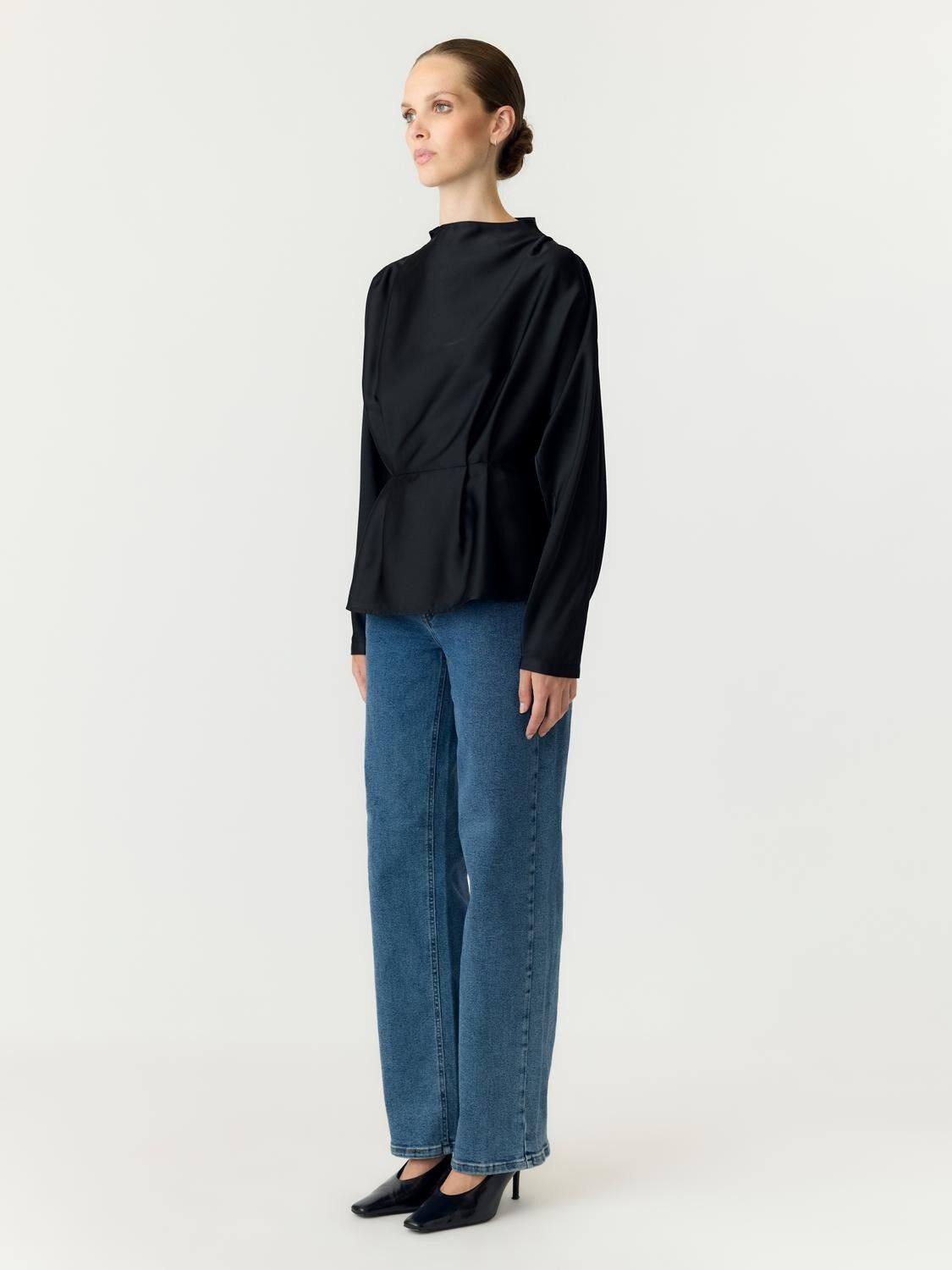 Yaspella Ls Funnel Neck Top S. Noos