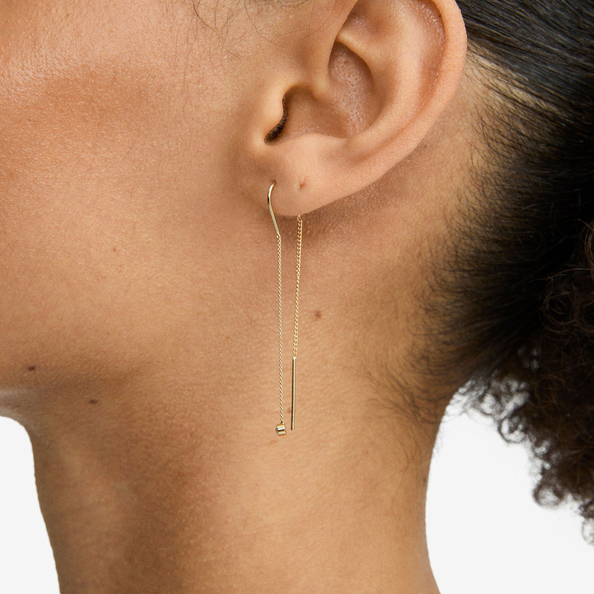 LUMI chain earrings gold-plated