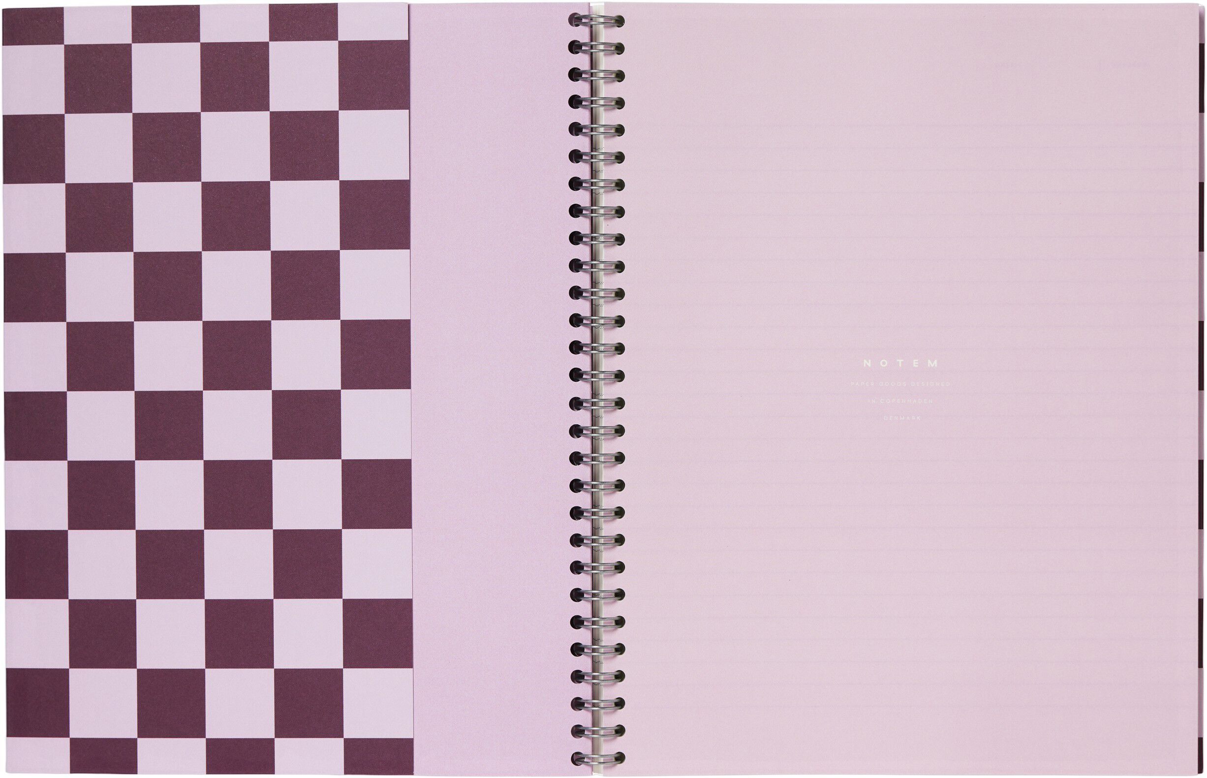 NELA notebook - Large, Bordeaux check