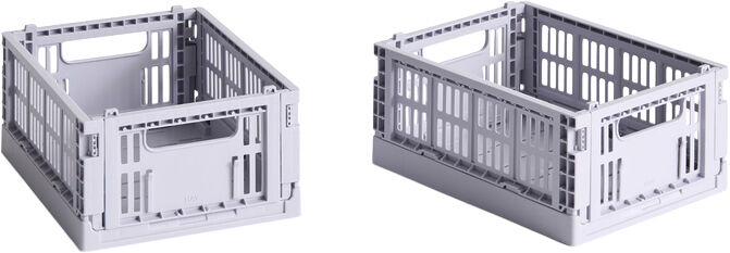 HAY Colour Crate Mini-Set of 2-Warm grey