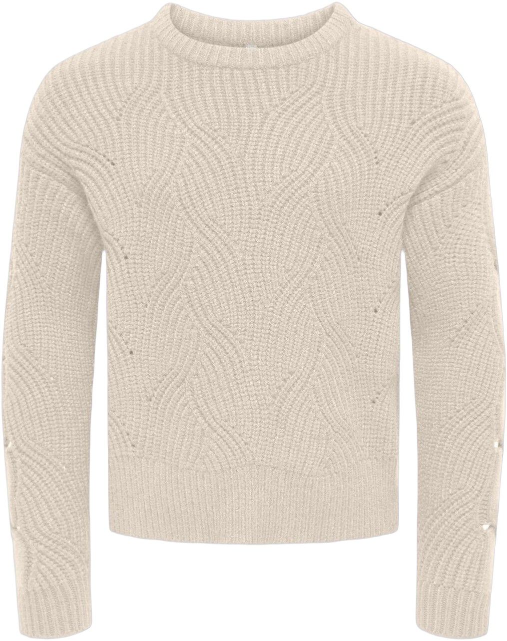 KOGKATIA LS STRUCTURE O-NECK CP KNT