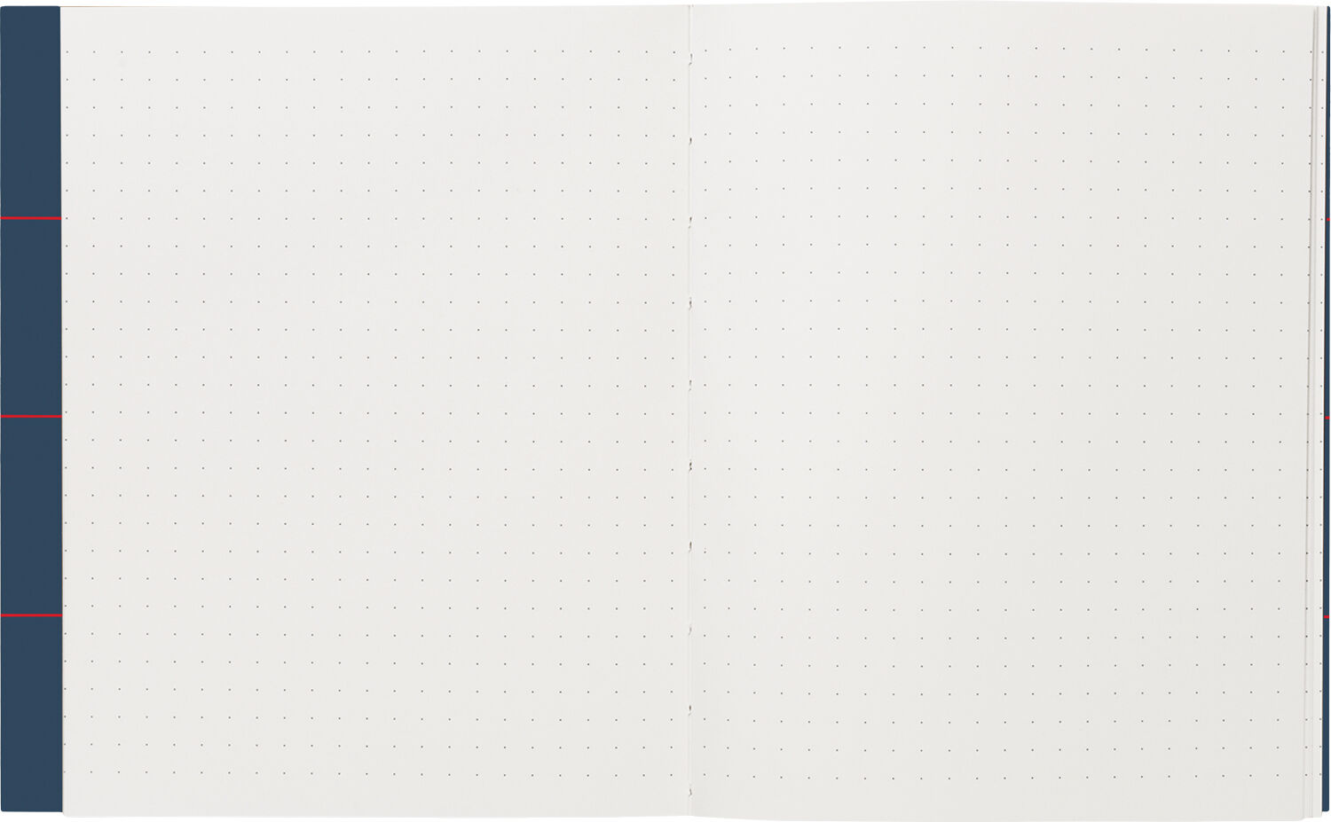 Medium notesbog med syet ryg, M&oslash;rk bl&aring;