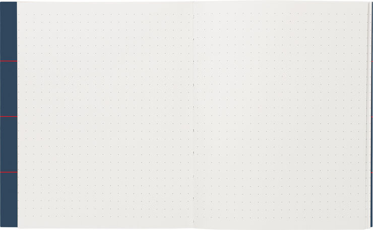 Medium notesbog med syet ryg, Mørk blå