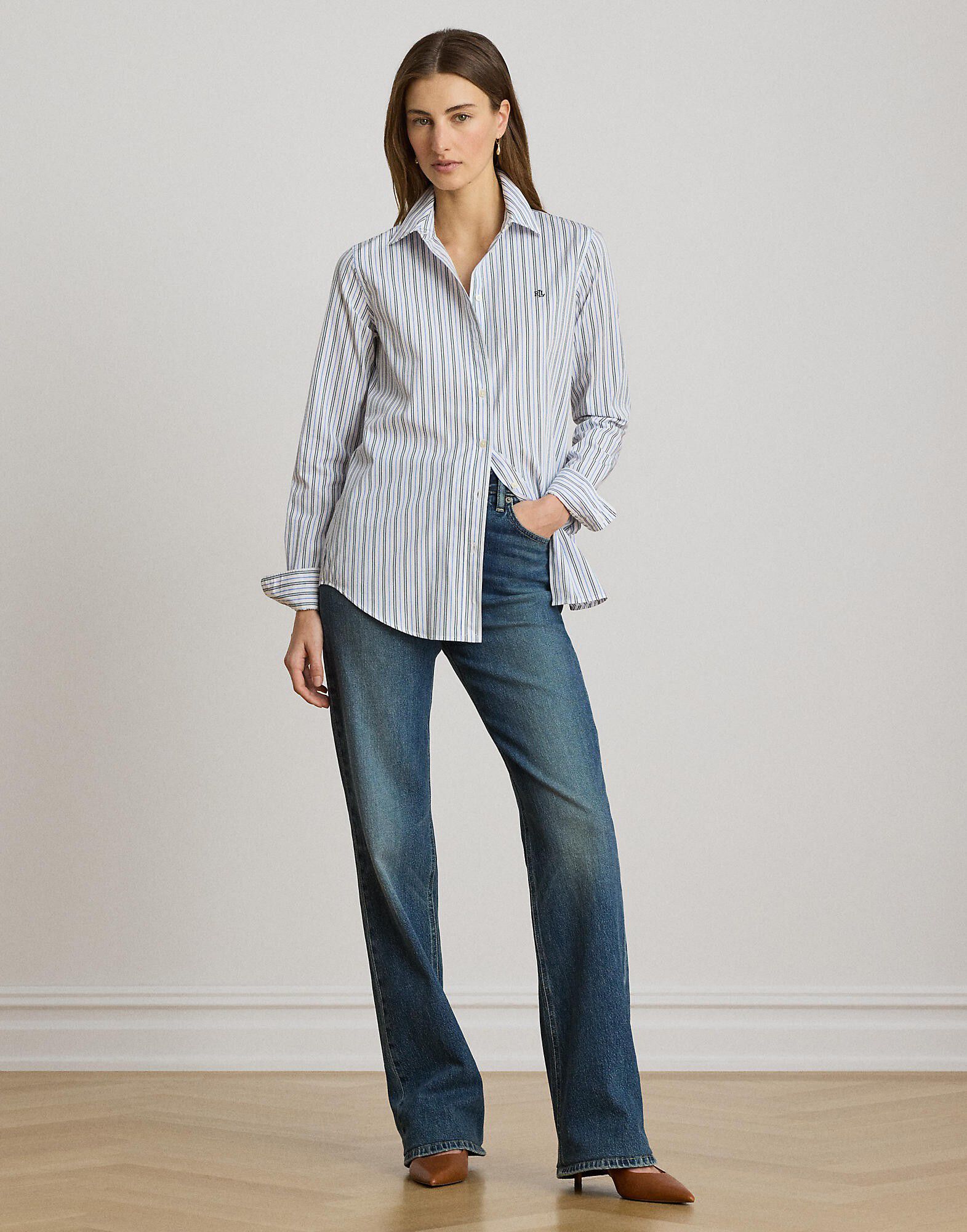 Classic Fit Striped Broadcloth Shirt