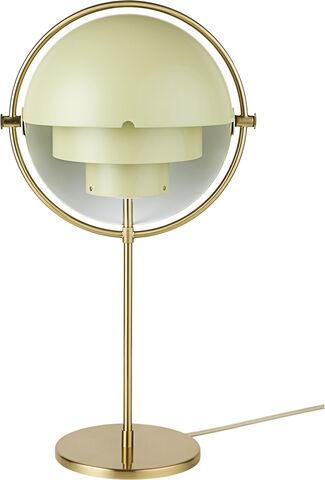 Multi-Lite Table Lamp (Base: Brass, Shade: Desert Sage, semi matt)