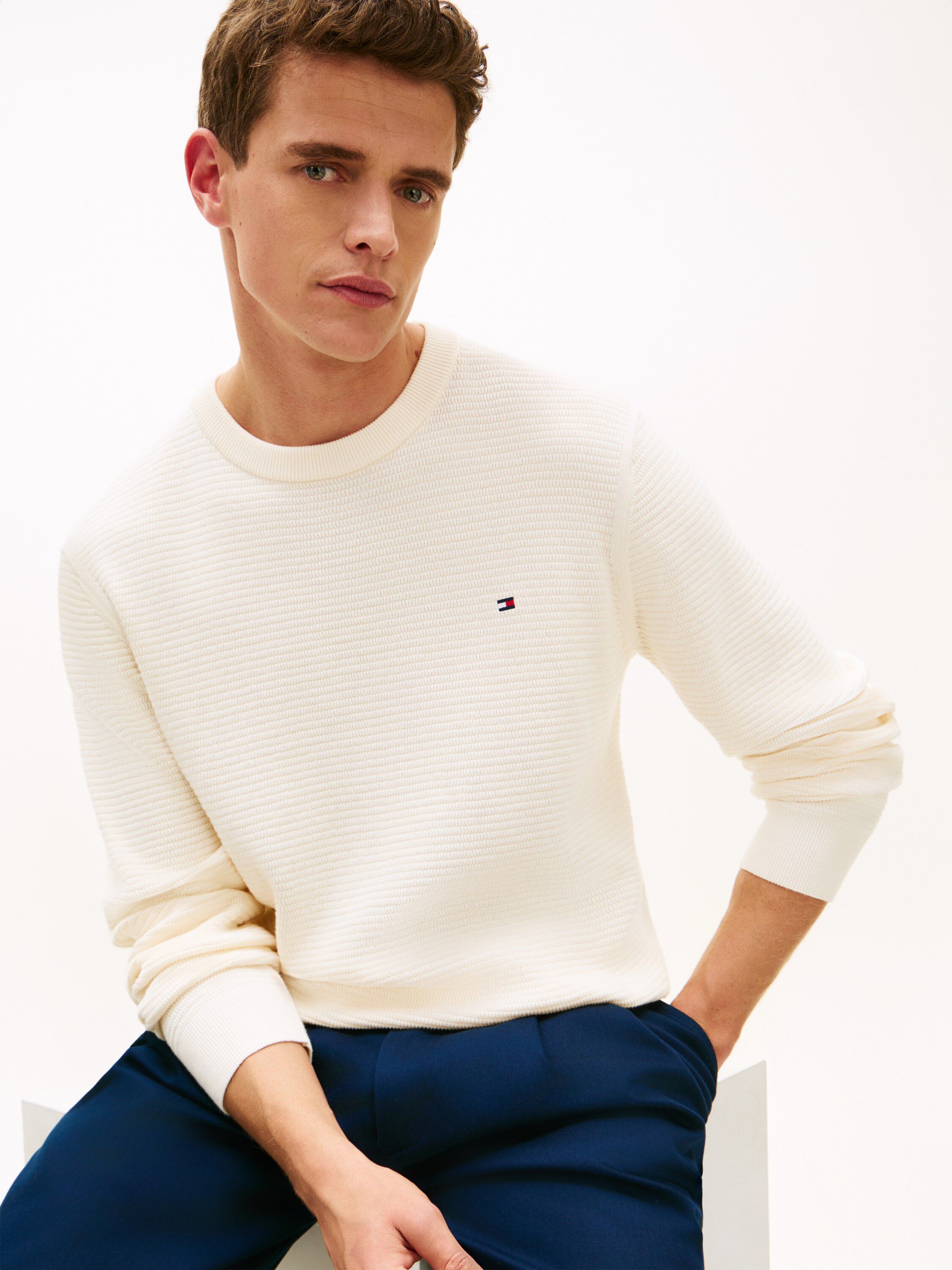 SEASONAL STRUCTURE CREW NECK