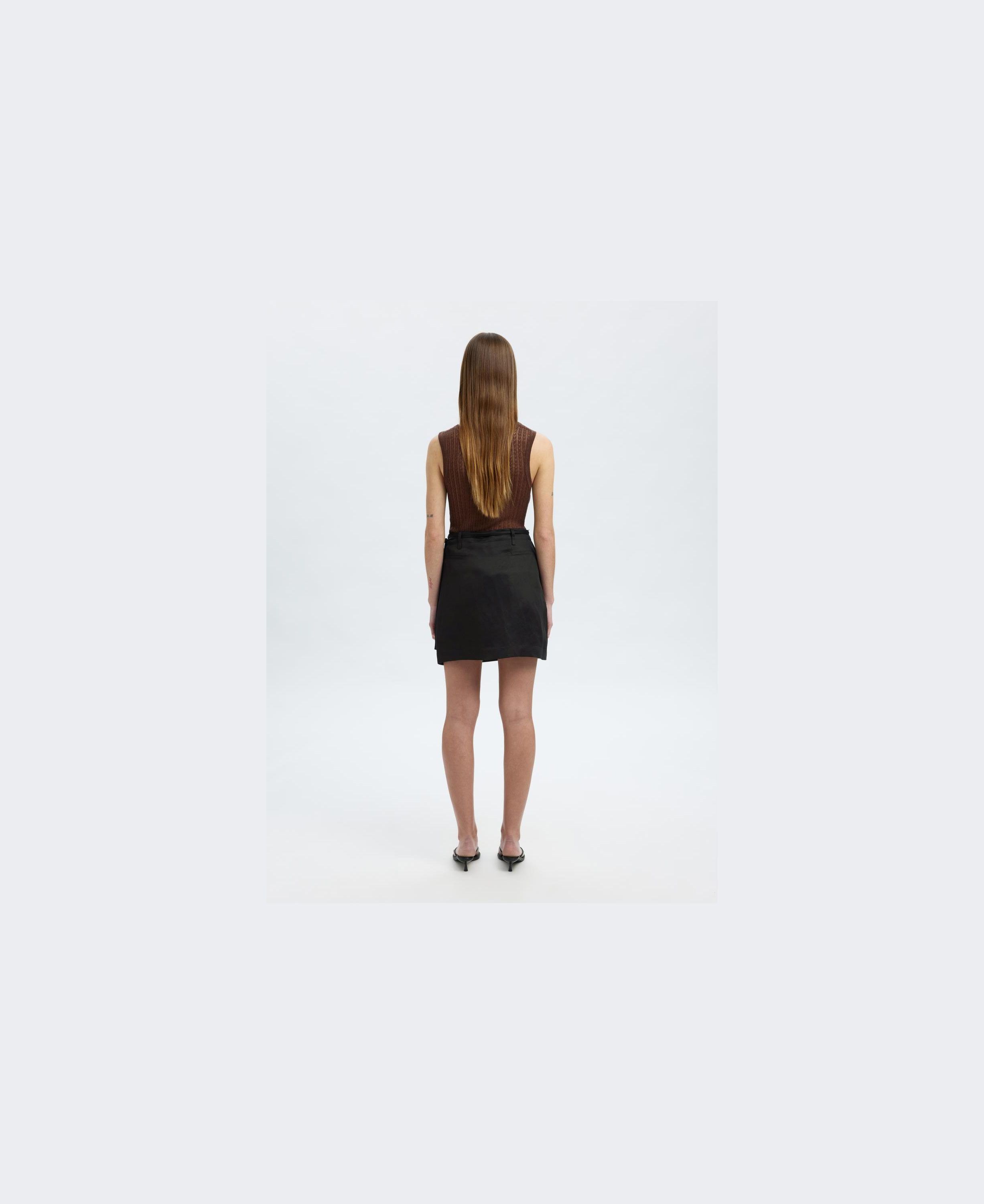 SLFSIMA HW SHORT LINEN BLEND SKIRT