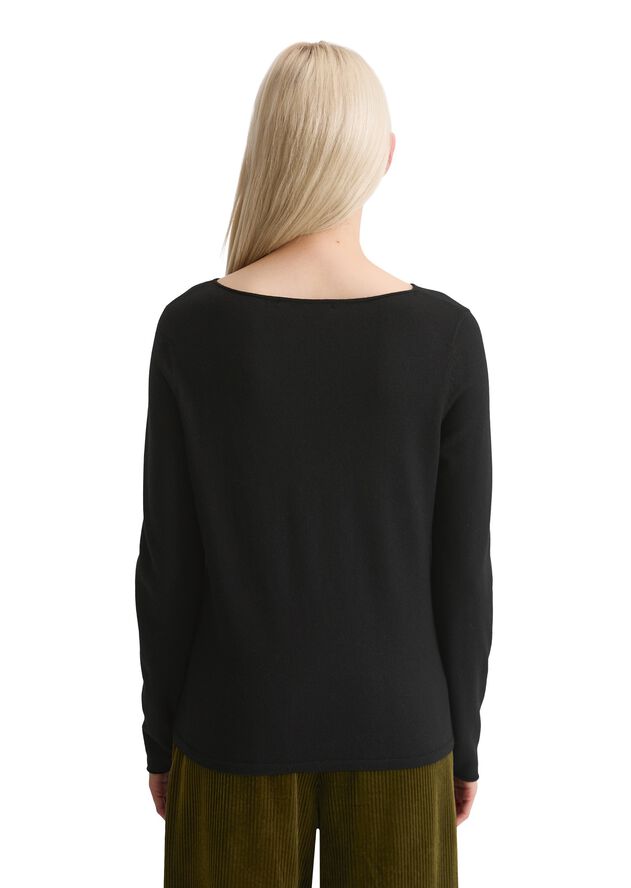 Pullover, longsleeve, boat neck