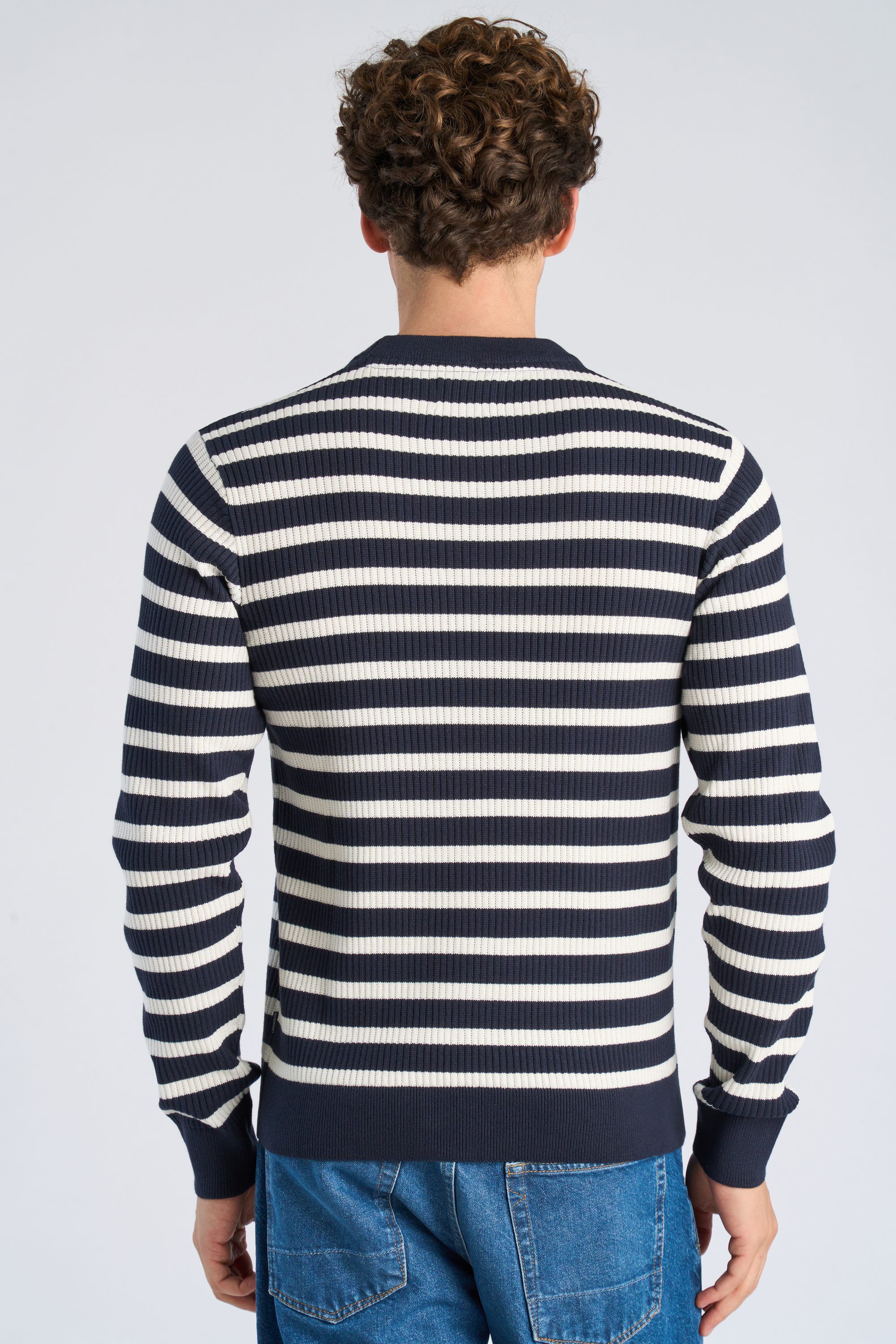 Recycled crew neck knit L/S