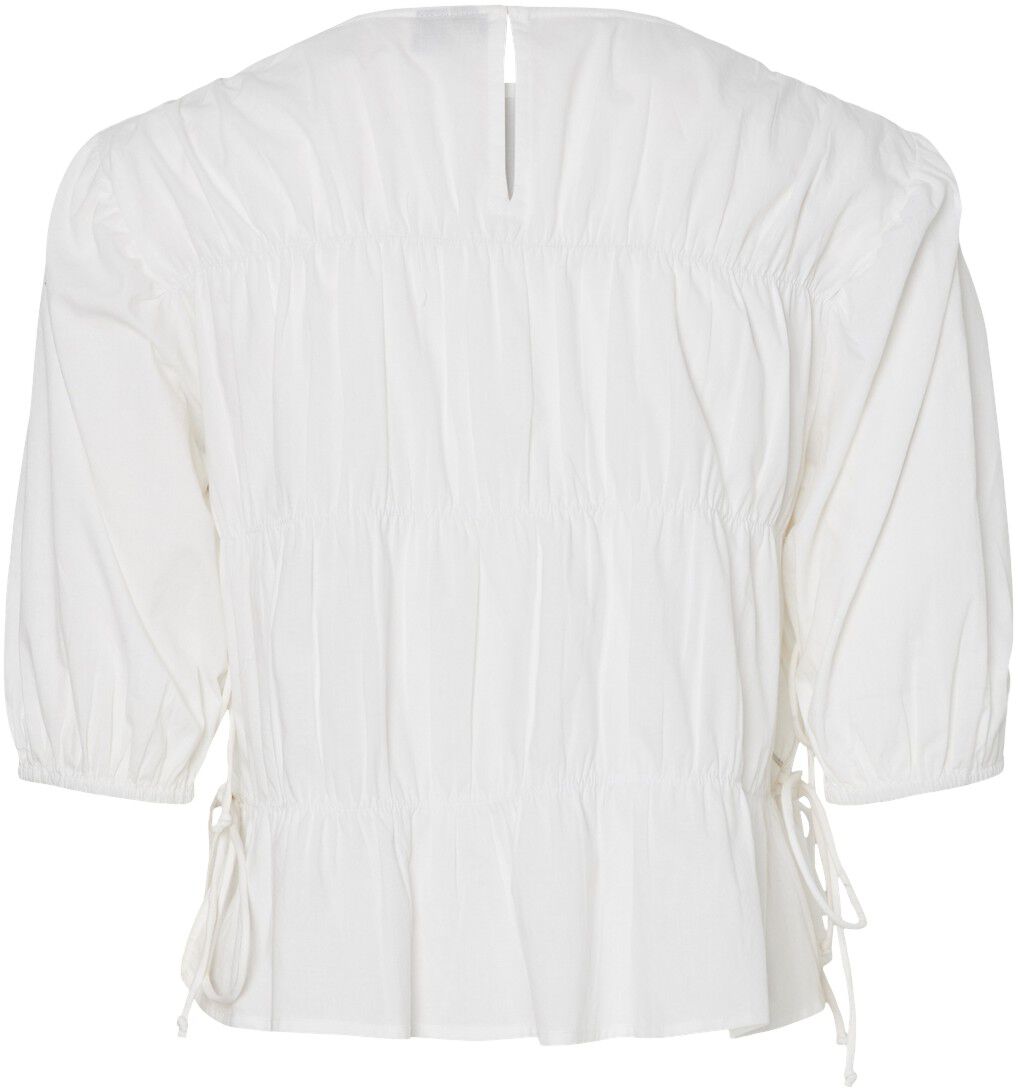 PCMILLE 2/4 O-NECK TOP WVN KCA