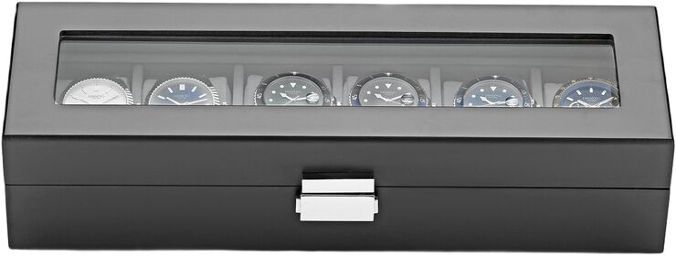 Watch Box 6 Watches Black Wood DIT0
