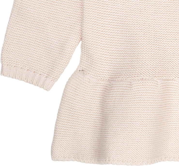KNITTED PULLOVER W. FRILL