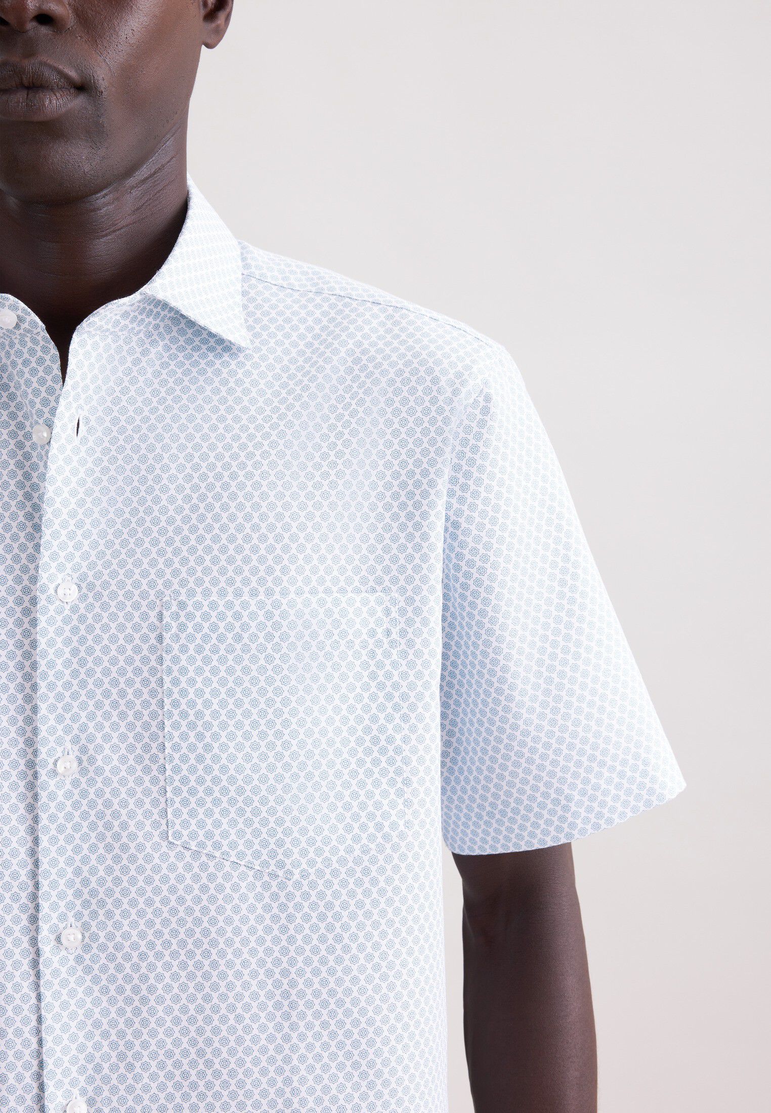 Business shirt Regular 1/2 Kent-Collar Print