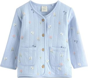 Myk, vattert jakke i bomull med run