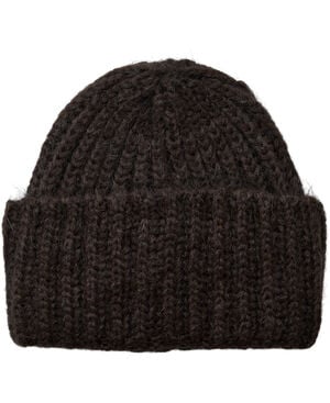 Chunky Rib Beanie Chocolate Brown