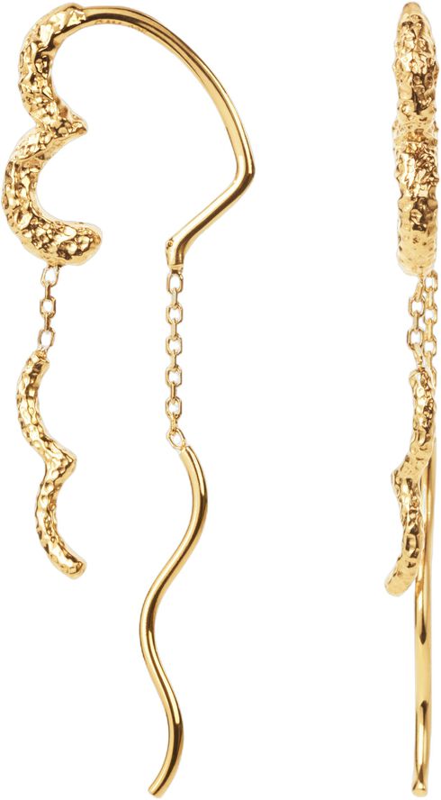 Wavy Sparkly Heart Earlines