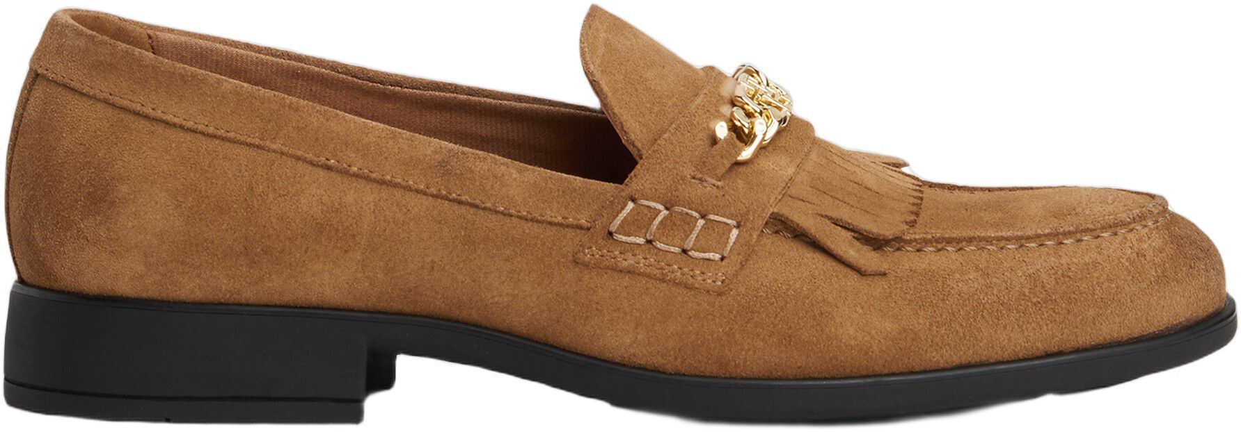 TH CHAIN FRINGE SUEDE LOAFER