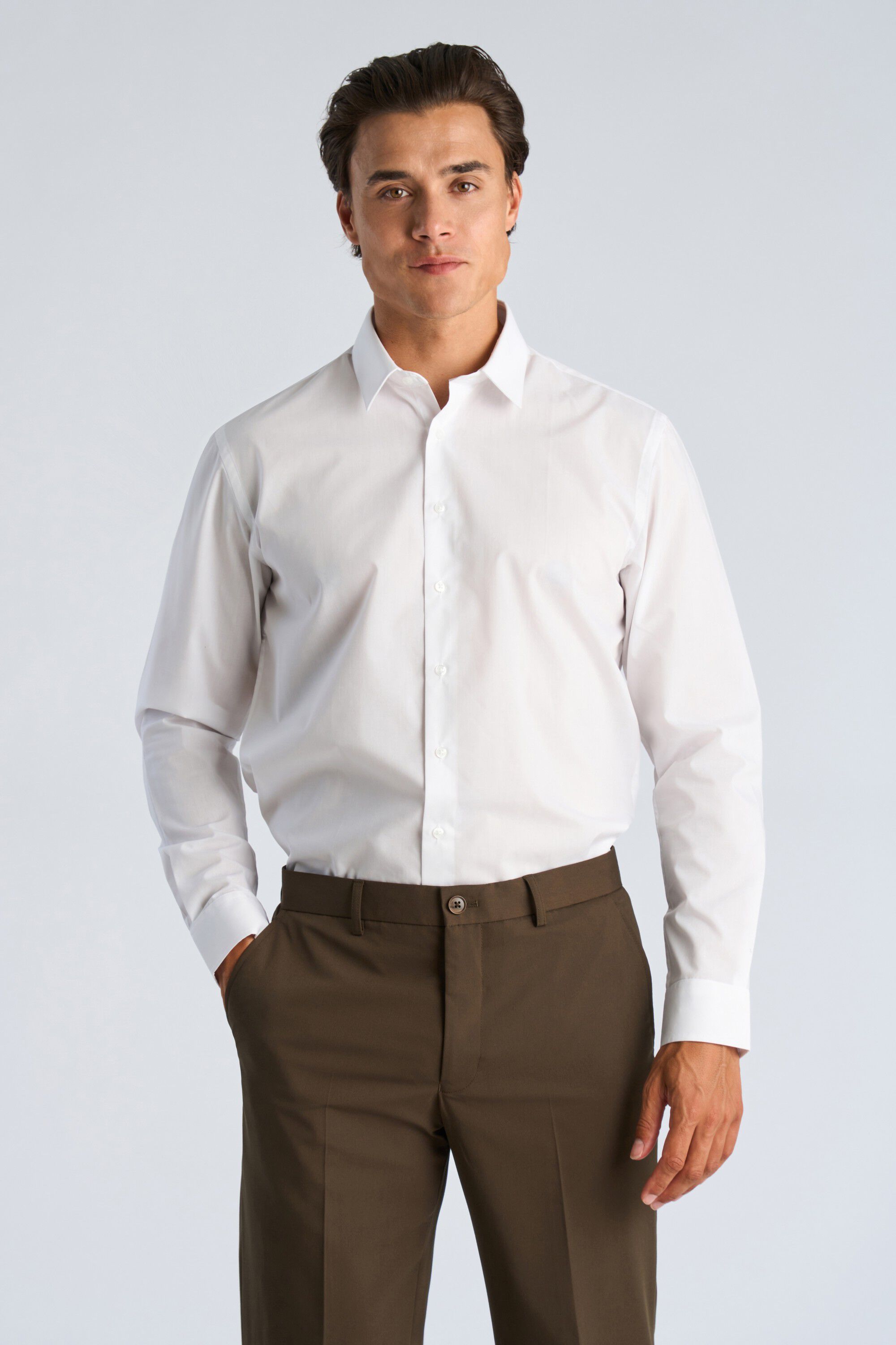 2-PK Plain dress shirt L/S