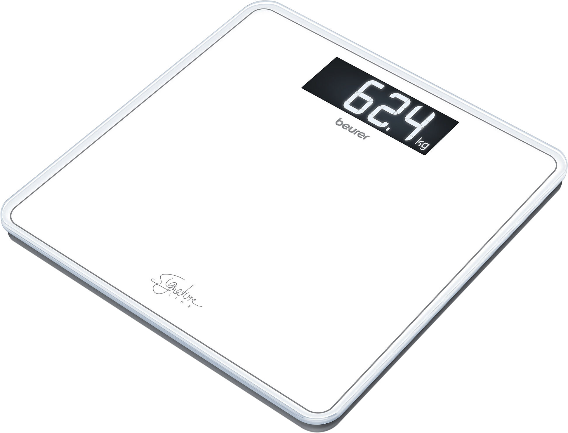 Hvit badevekt i glass GS 400