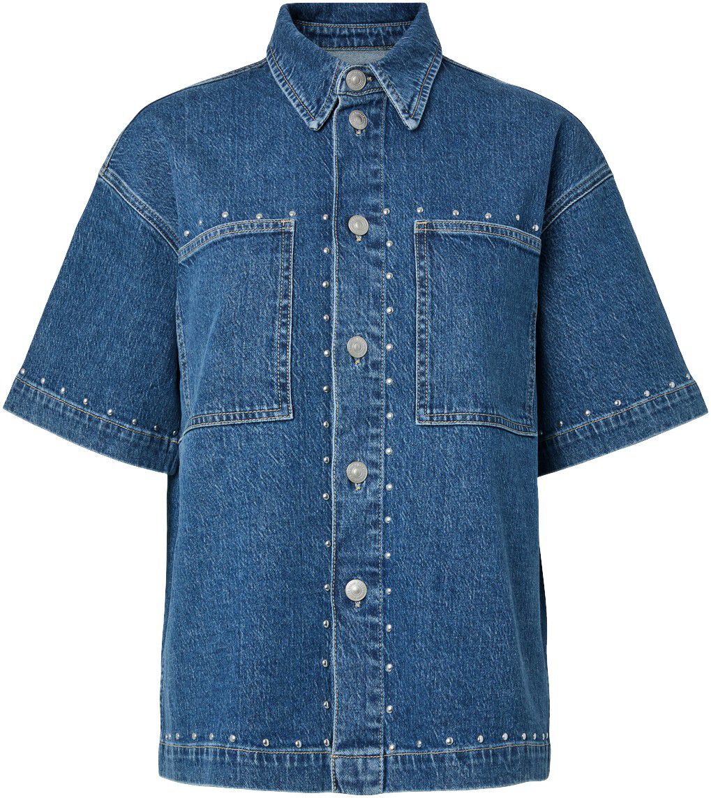 Pckarla Ss Denim Shirt D2D Pp