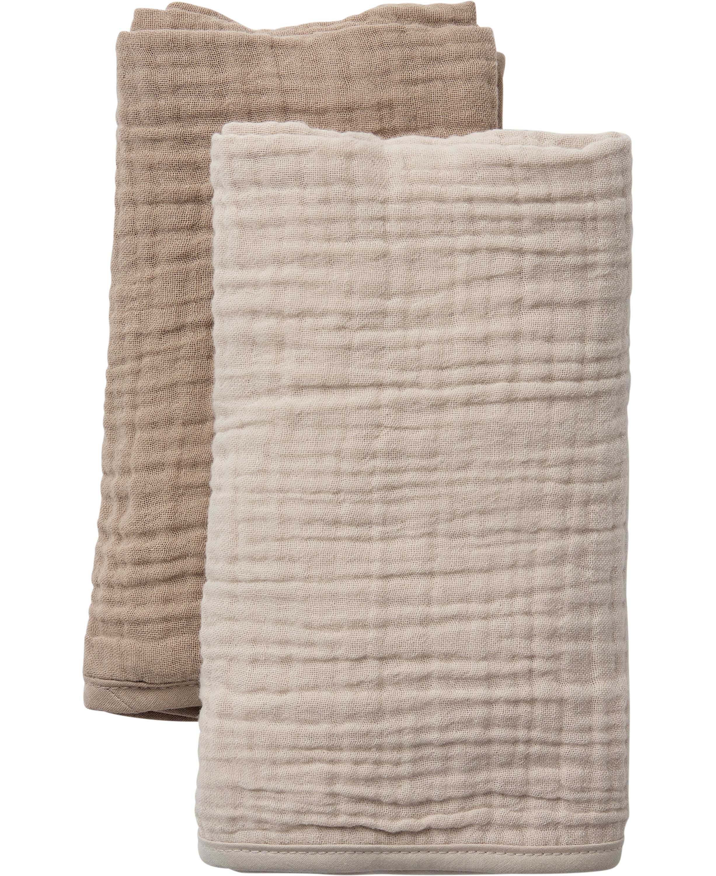 Leander Pusleunderlag, &Oslash;kologisk muslin, 2 pk. , Cappuccino /