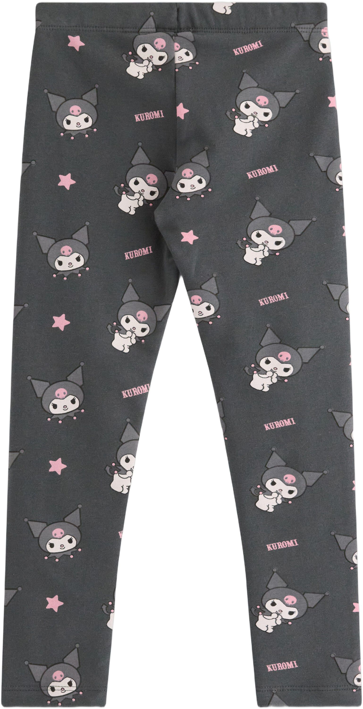 Leggings i mjuk bomullstrik&aring; med bo