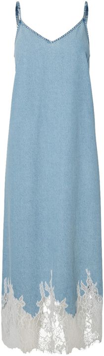 PCFENI SL LACE DENIM MIDI DRESS D2D