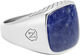 Gentlemen's Silver Signet Ring with Blue Dumortierite