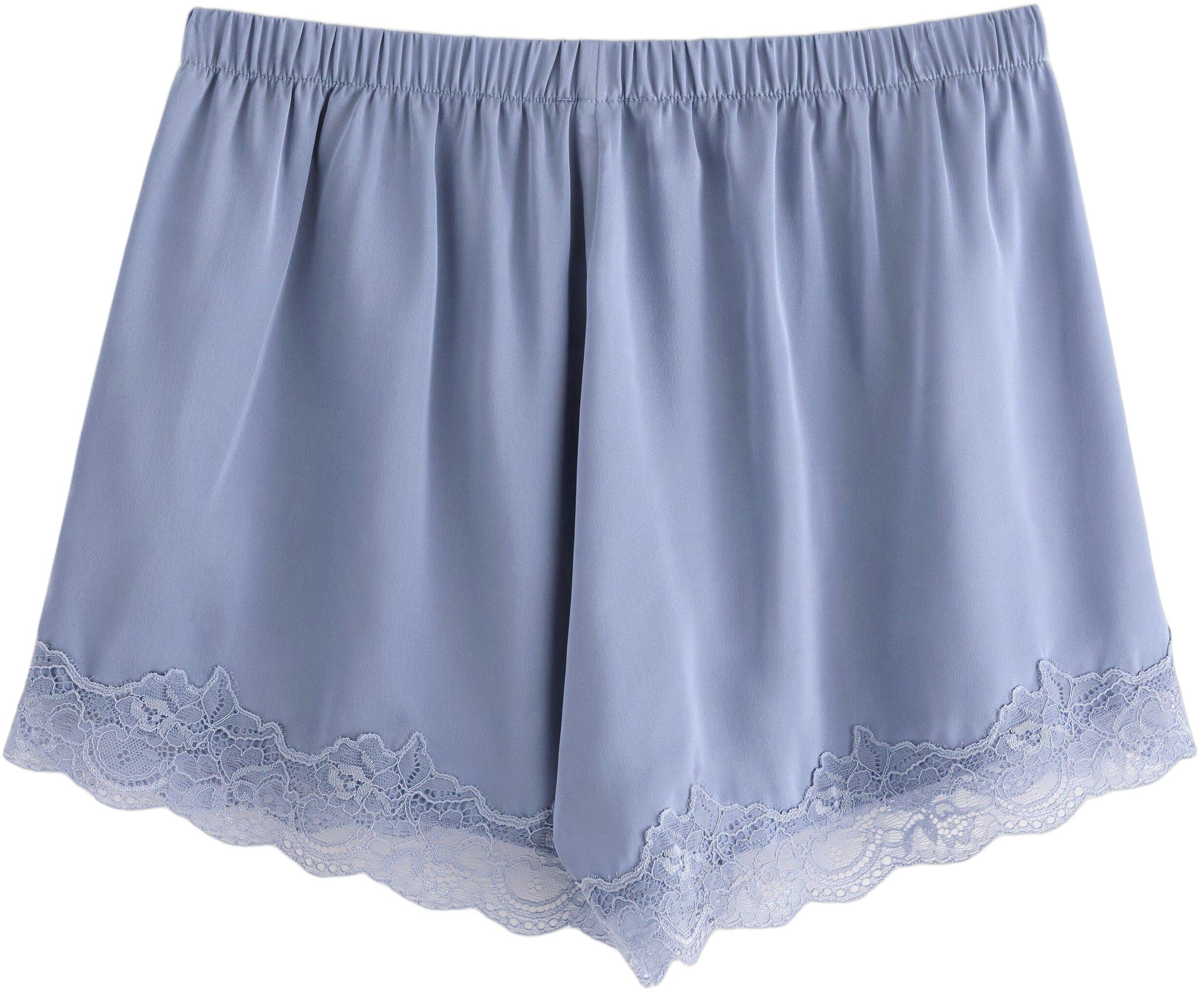 Soft pyjama shorts in satin with la