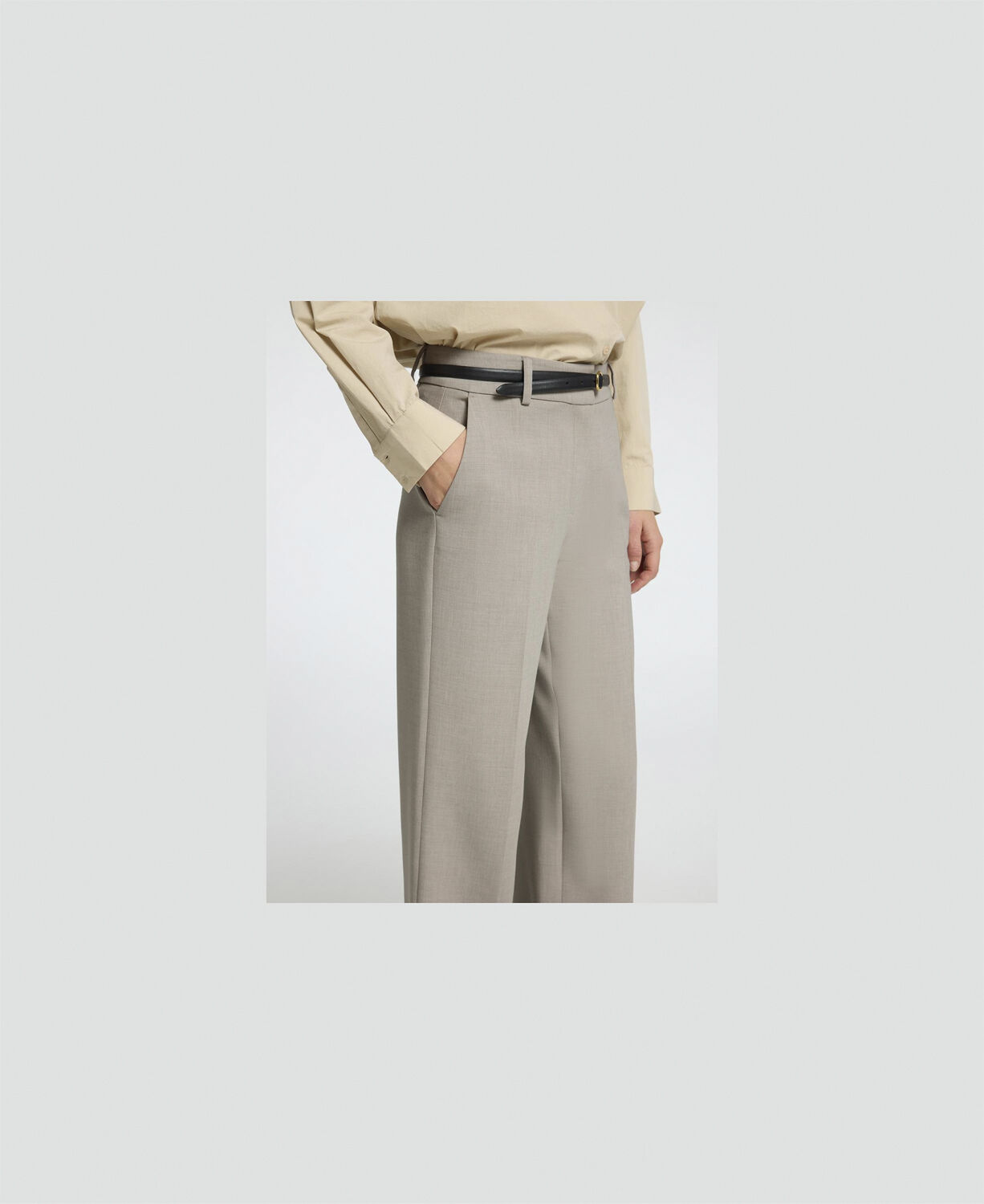 SLFRITA MW WIDE PANT MEL NOOS