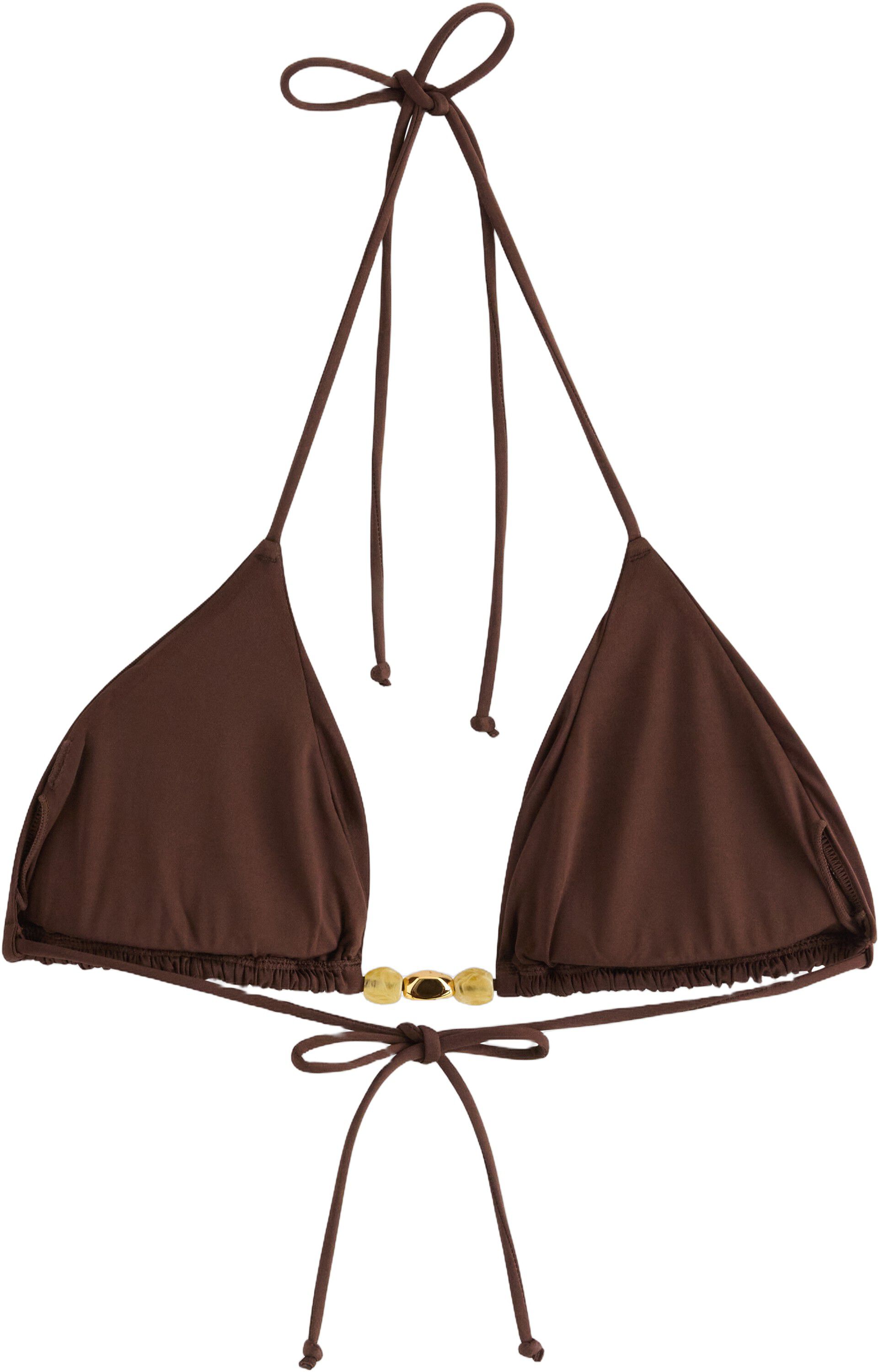 Triangle bikini bra with removable