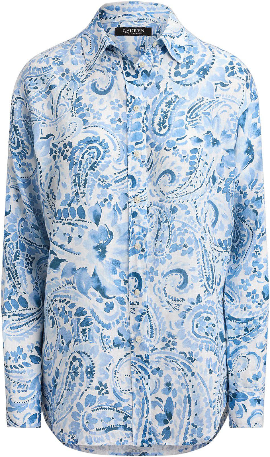 Relaxed Fit Paisley Linen Shirt