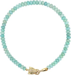 Women's Amazonite Choker with Panther Head