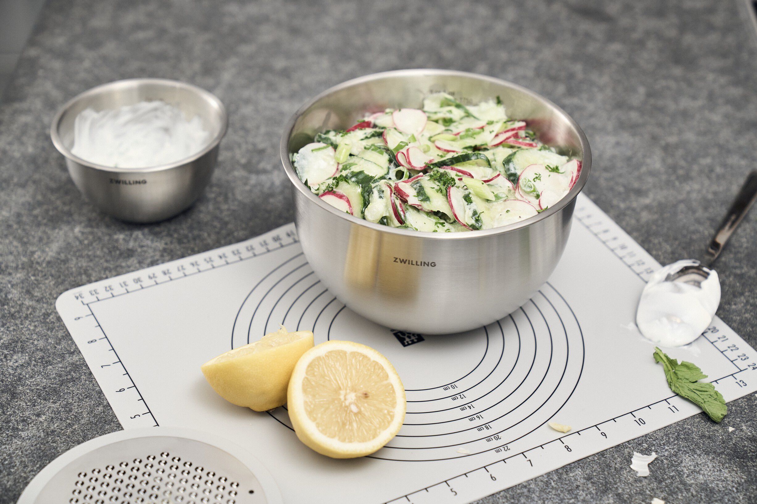 Fresh & Save BOWLS Vakuumsk&aring;l L / 26 cm, Rustfrit st&aring;l, S&oslash;lv