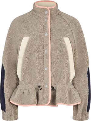2412 Fleece / Nylon, Dropped Shoulder Gathered Jacket