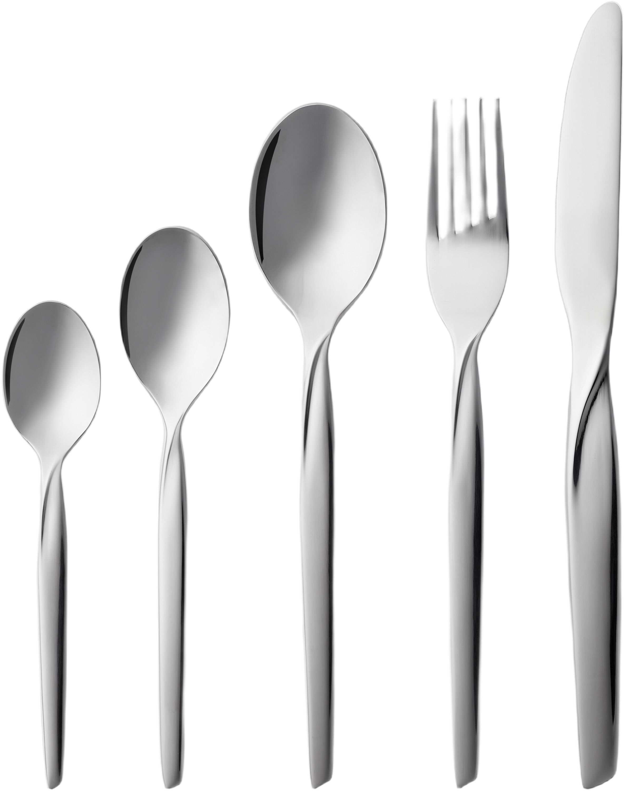 Bestikksett Twist 60 deler Blankt st&aring;l