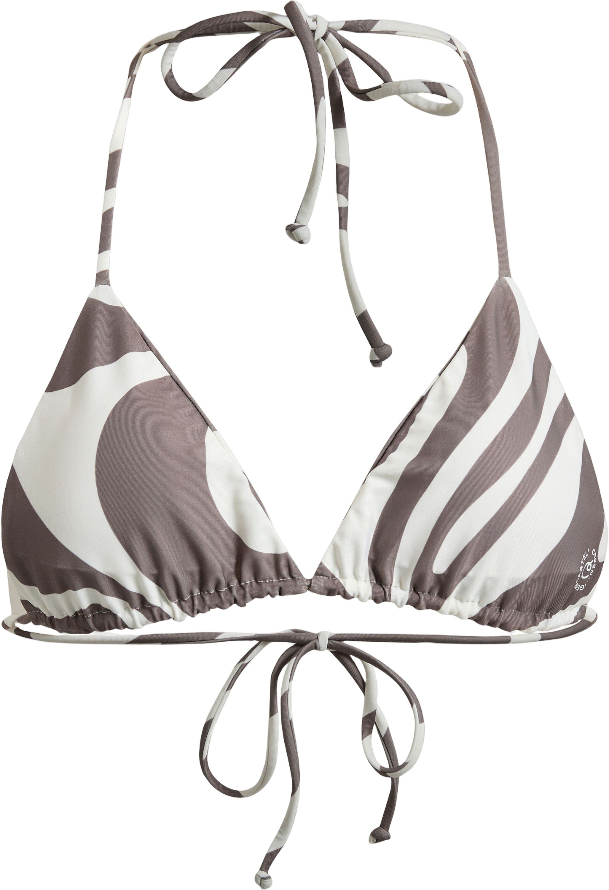Uluwatu padded triangle bikini top - Zebra Print Hazel