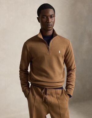 Double-Knit Quarter-Zip Pullover