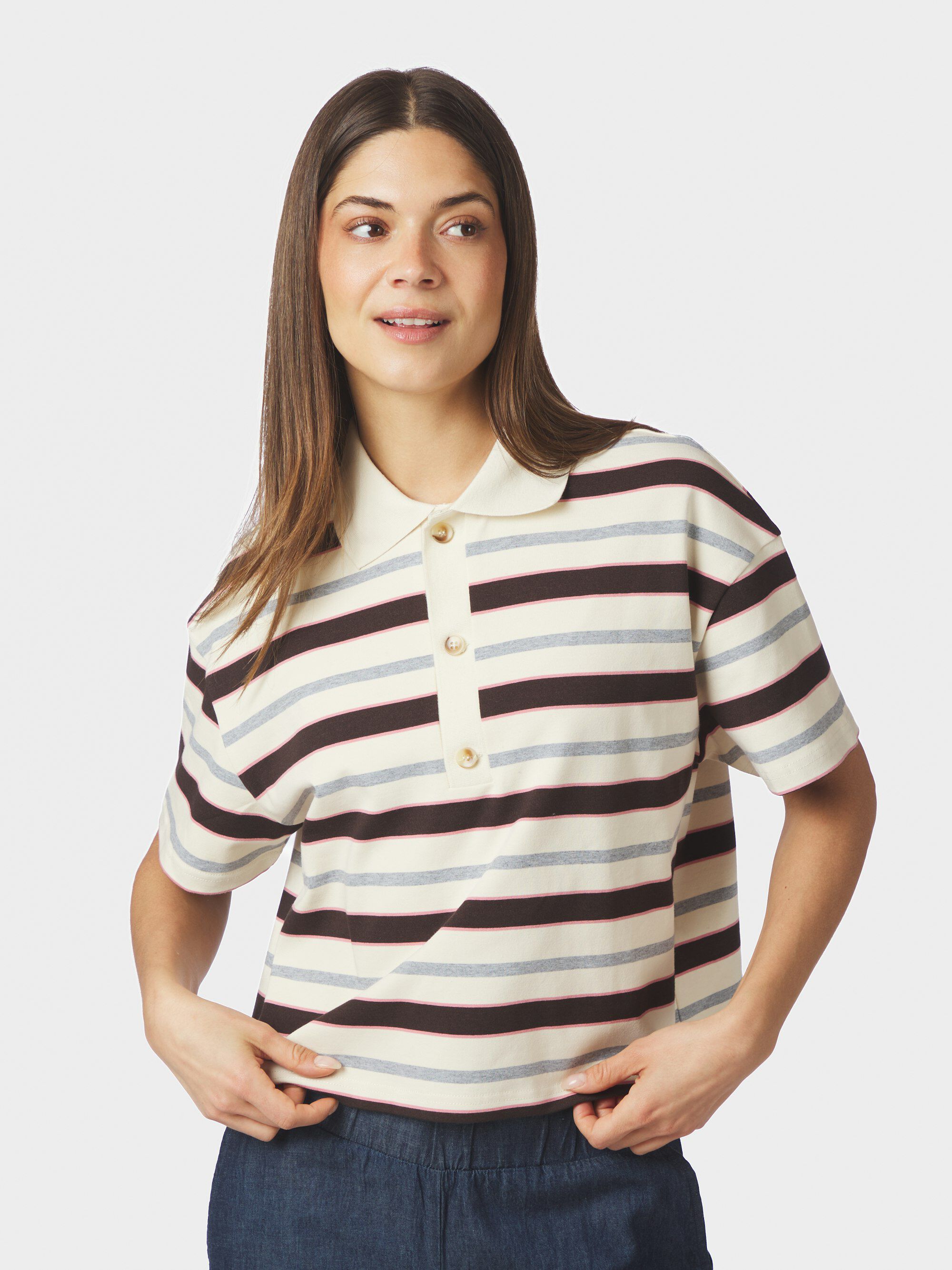 Vennera Triple Stripe Polo Tee