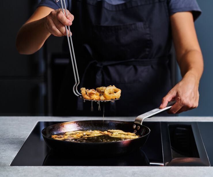 Stegepande - carbonstål - 28 cm