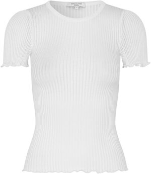 Silk pointelle t-shirt