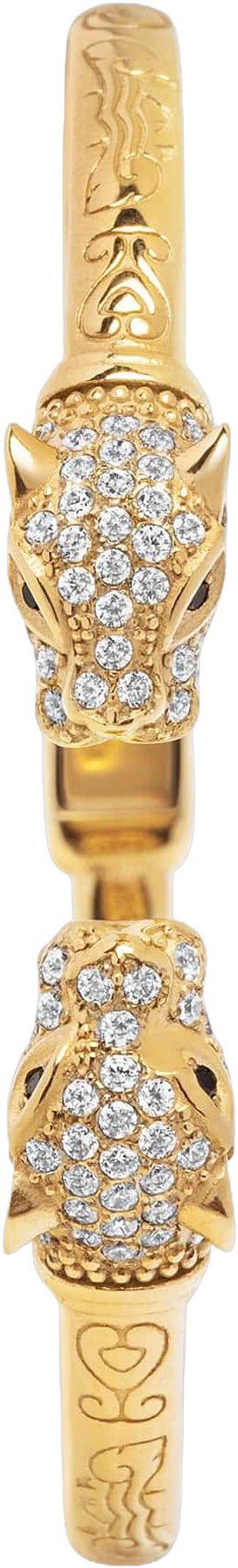 Women's CZ Panther Bangle in Gold