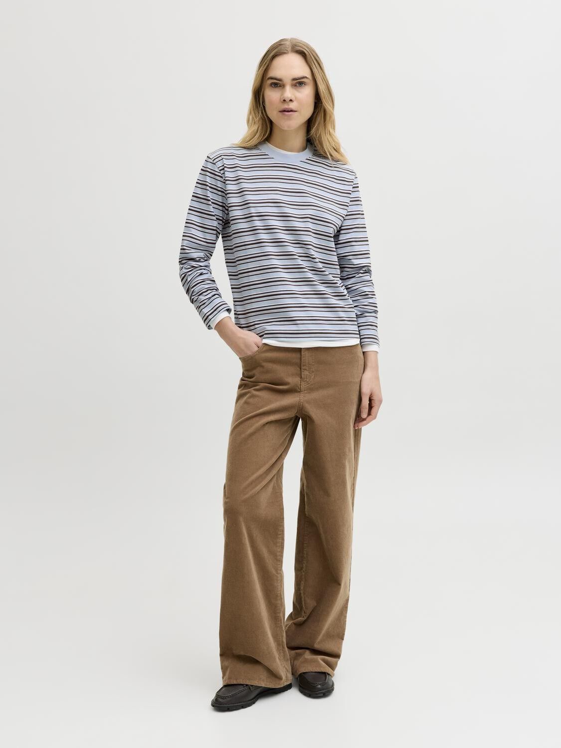 Jxsophia Boxy Ls Stripe Tee Jrs Sn