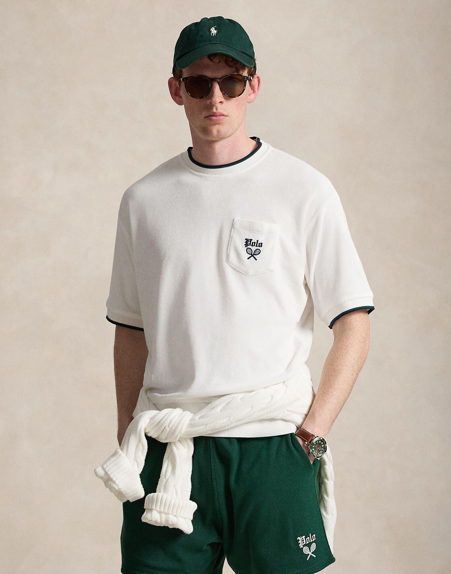 Relaxed Terry Short-Sleeve Sweatshirt