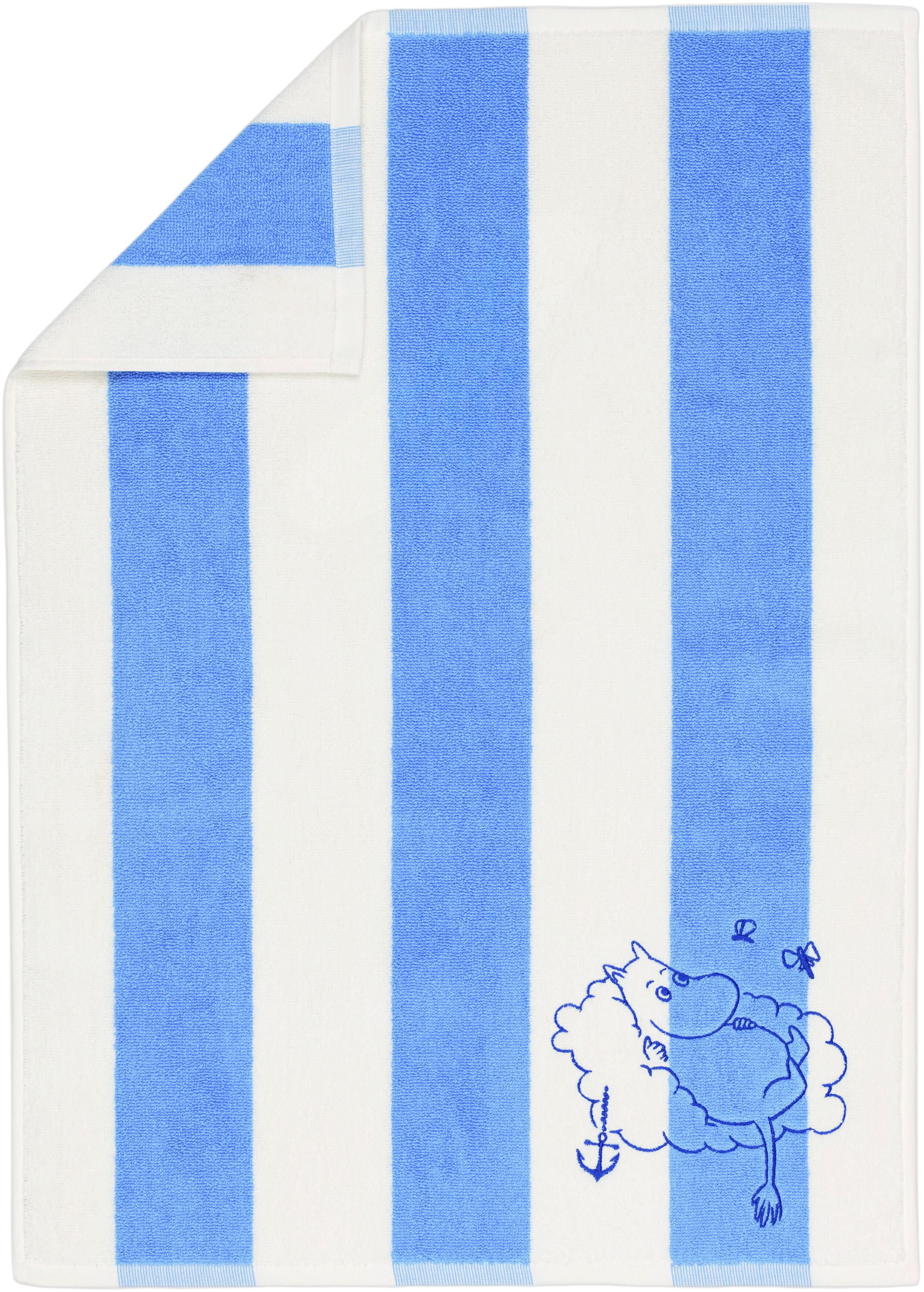 Moomin Arabia 50x70cm h&aring;ndkl&aelig;de Mumitrold bl&aring;stribet GOTS