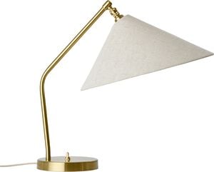 Gr�shoppa Table Lamp, Fabric Shade, EU (Base: Shiny Brass, Shade: Canv