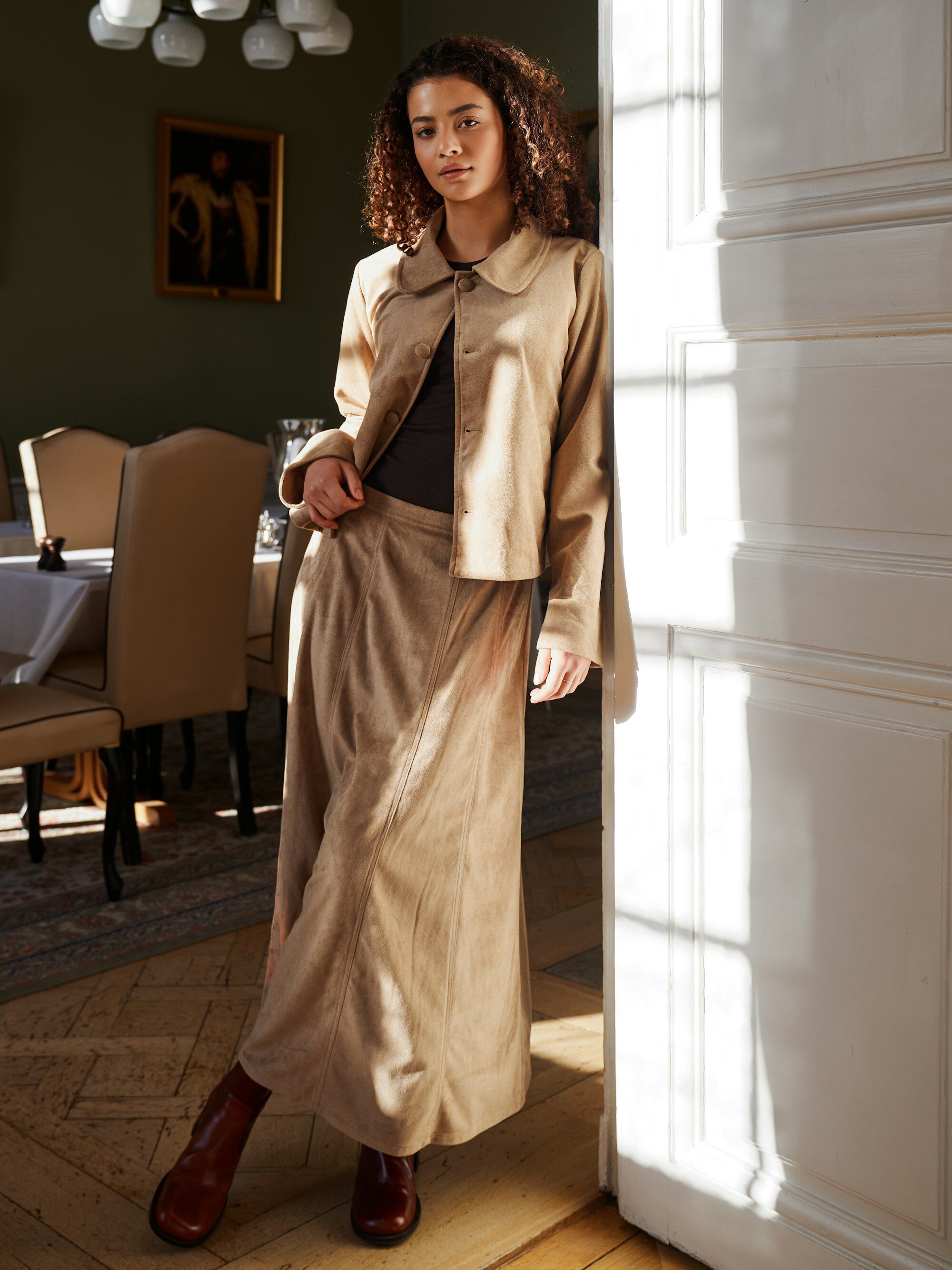 Raya Faux Suede Skirt