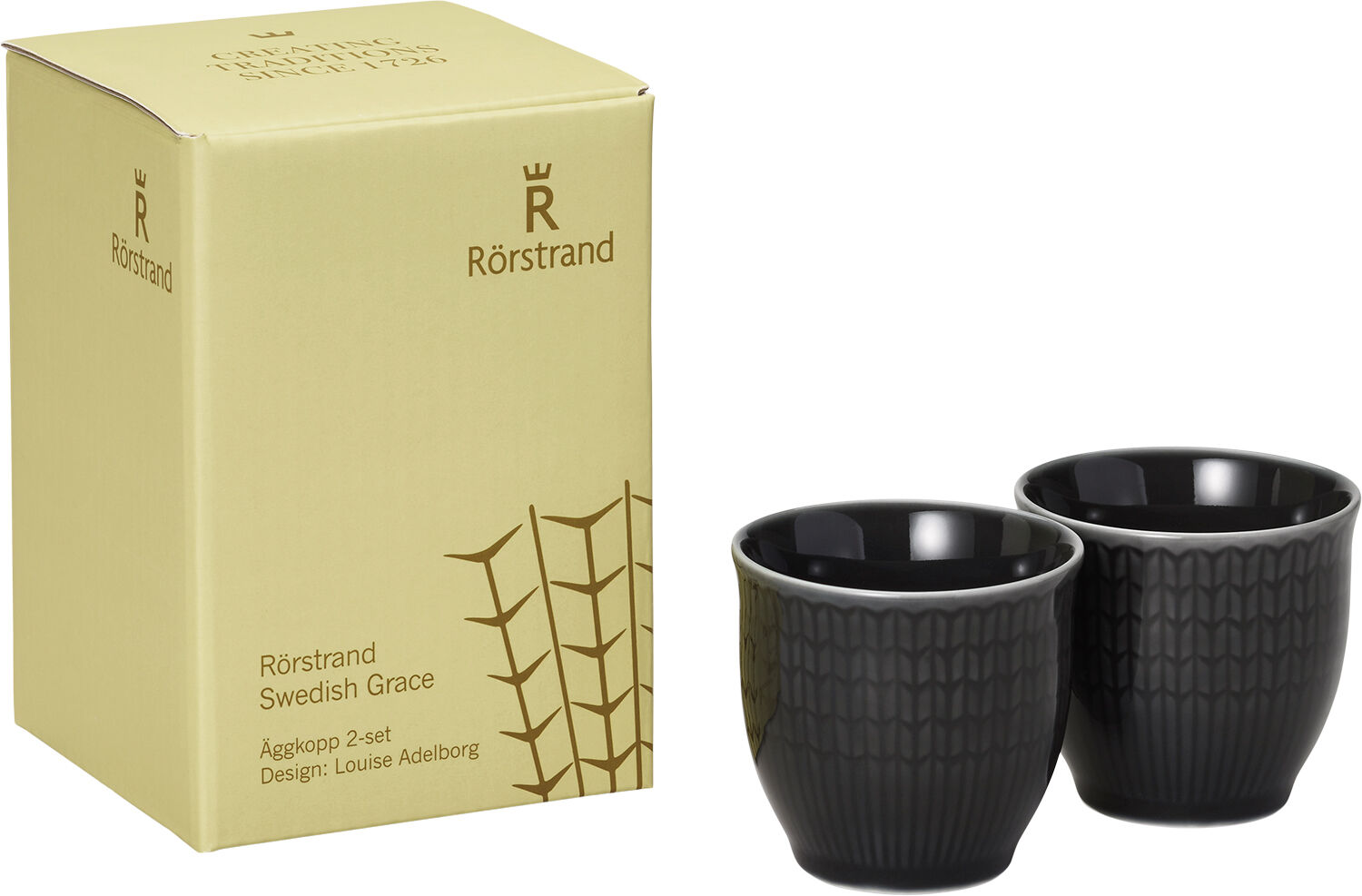 Swedish Grace &AElig;ggeb&aelig;ger 4 cl Antracit 2 styk