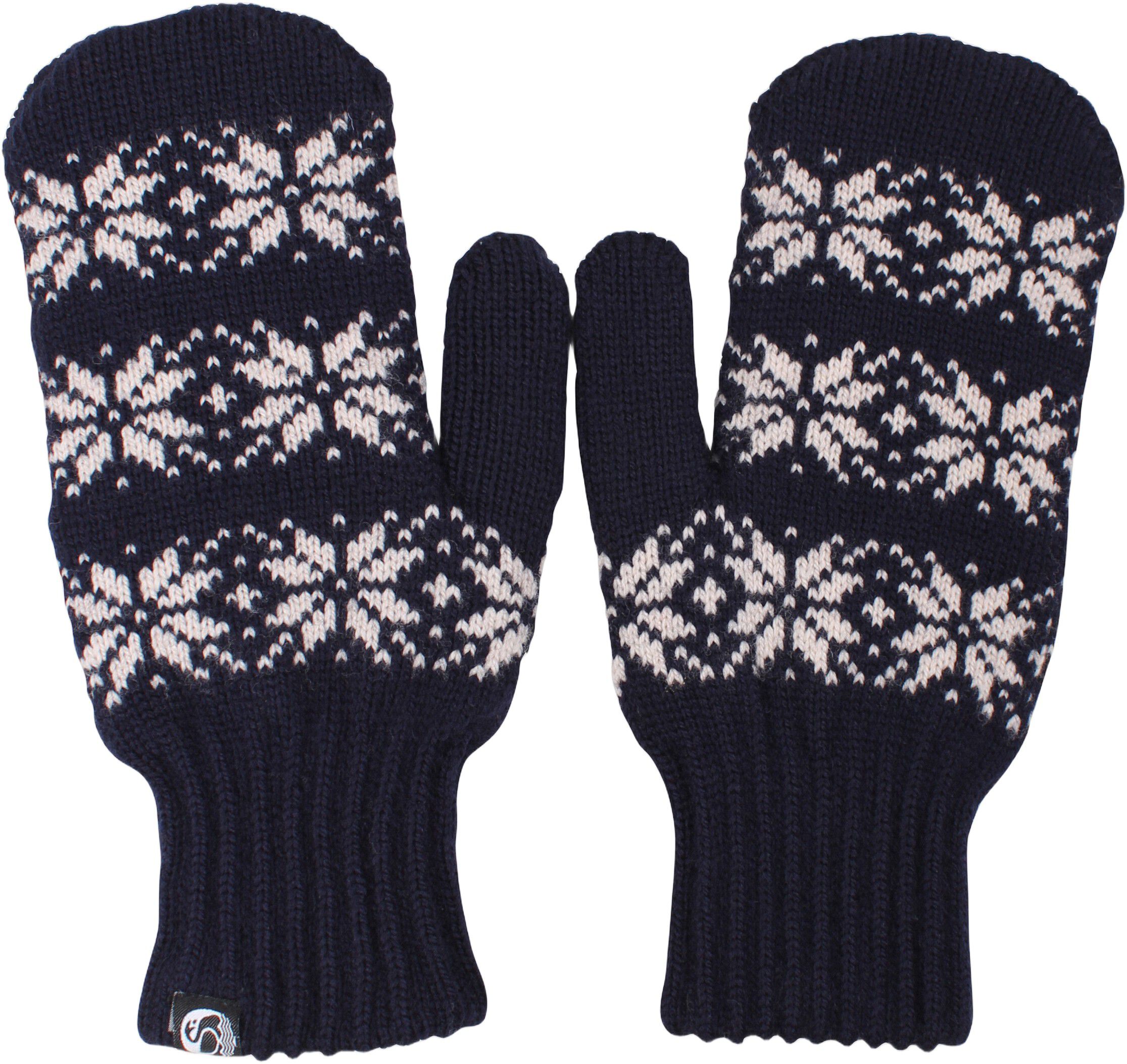 Danicebird Wool Mittens Dk Navy STAR